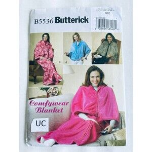 Butterick 5536 Misses Lounge Wraps Snuggie Pattern Sz One Size UNCUT 2010